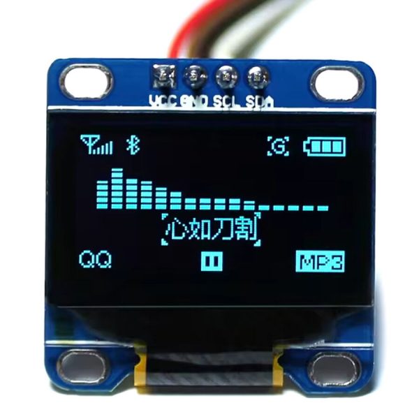 0.96" 128x64 4 Pin Oled Grafik Lcd Ekran - SSD1306 - I2C Mavi