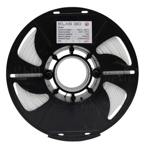 Elas3D Beyaz PLA Plus Filament