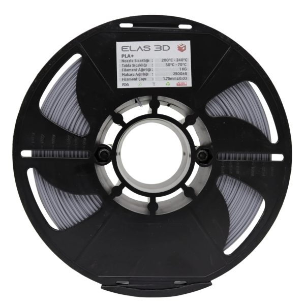 Elas3D Gri PLA Plus Filament