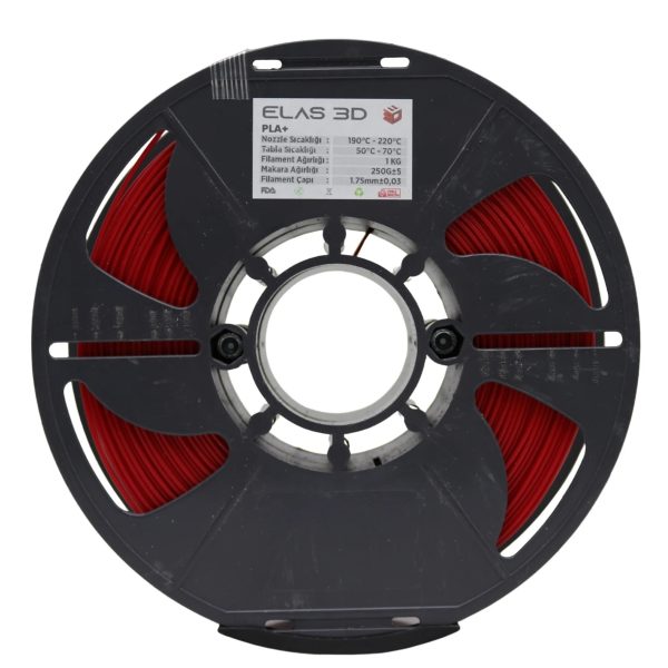 Elas3D Kırmızı Pla Plus Filament