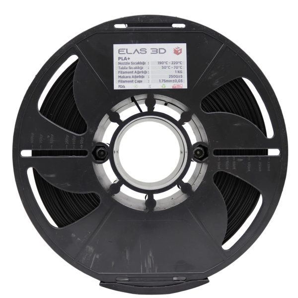 Elas3D Siyah PLA Plus Filament